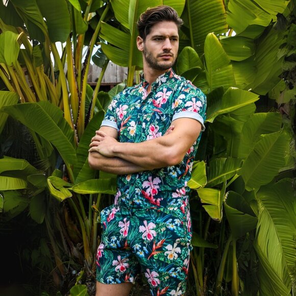 RomperJack Other - RomperJack Men's Tropical Romper XL - Summer, Bold, Paradise, Vacation, Travel